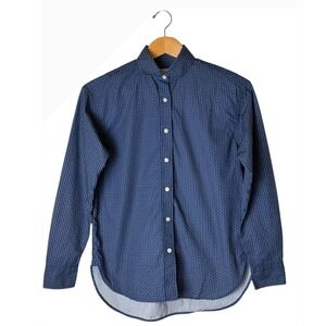 Quaker Marine Supply Seawashed Shirt Men XS Blue Paisley Cotton Button Down